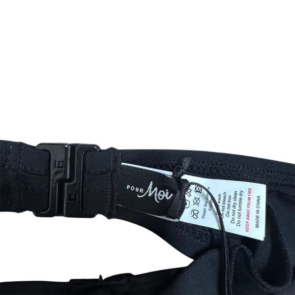 NWT Pour Moi Women's Underwired Halter Bikini Top Black Size 38D - Picture 4 of 5